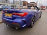 USED 2023 23 BMW 4 SERIES 2.0 420i M Sport Convertible 2dr Petrol Auto Euro 6 (s/s) (184 ps) FOR SALE: 2023 BMW 4 SERIES 2.0 420i M Sport Convertible 2dr Petrol Auto Experience the ultimate blend of performance and open-top luxury with this stunning, low-mileage BMW 4 Series. This vehicle is in pristine condition, having been meticulously maintained by its single owner and boasting a full BMW service history.  Vehicle Highlights Year: 2023  Model: 420i M Sport Convertible  Ownership: 1 Owner from new  Mileage: Only 8,000 miles  Service History: Serviced at BMW at 6,433 miles  Transmissi