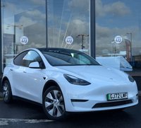 USED 2022 72 TESLA MODEL Y (Dual Motor) Long Range SUV 5dr Electric Auto 4WDE (384 bhp) THIS CAR COMES WITH 6 MONTHS WARRANTY , BREAKDOWN COVER & RECOVERY++  GREAT EXAMPLE OF FULLY ELECTRIC CAR APPLE CAR PLAY/ ANDRIOD AUTO + NAVIGATION SYSTEM + BLUETOOTH + FRONT AND REAR PARKING SENSORS + REVERSING CAMERA + FULL  LEATHER TRIM  + FRONT HEATED SEATS + CRUISE CONTROL + CLIMATE CONTROL + 21 INCH ALLOY WHEELS + PANAROMIC ROOF+ ELECTRIC SEAT ADJUSTMENT + FOLDING MIRRORS + TRACTION CONTROL + DAY TIME RUNNING LIGHTS + KEY LESS START + AUTO TAILGATE + LUMBAR SUPPORT + TRAFIC SIGN MONITORING