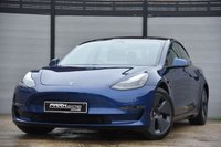 USED 2020 70 TESLA Model 3 (Dual Motor) Long Range Saloon 4dr Electric Auto 4WDE (346 ps) ULEZ Free | 2 Keys | 1 Owner from New | VAT Qualifying | Panoramic Glass Roof | Front & Rear Parking Sensors | Full Black Leather Interior | Satellite Navigation | Full Service History | Dual Zone Climate Control | Charging Cable | Metallic Paint - Deep Blue | 18'' Aloy Wheels | MOT Valid ( 04/01/2027)