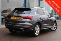 USED 2022 22 AUDI Q3 1.5 TFSI CoD 35 S line SUV 5dr Petrol S Tronic Euro 6 (s/s) (150 ps) - EURO 6 - ULEZ, SAT NAV, DIGITAL COCKPIT, E/TAILGATE, HTD/LEATHER, R/CAMERA, APPLE/ANDROID CARPLAY, LEDS, 19" ALLOYS, CRUISE/LDW, BLUETOOTH, DAB & SONOS S/S