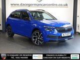 USED 2022 71 SKODA KAMIQ 1.0 TSI Monte Carlo SUV 5dr Petrol Manual Euro 6 (s/s) (110 ps) BEAUTIFUL, TOP OF THE RANGE SUV WITH A SUPER PEDIGREE - 1 OWNER FROM NEW, COMES WITH A FULL SKODA MAIN DEALER SERVICE HISTORY + VIRTUAL COCKPIT DIGITAL DASH DISPLAY + SATELLITE NAVIGATION + REAR VIEW CAMERA + DAB DIGITAL RADIO + APPLE CARPLAY / ANDROID AUTO + AUTOMATIC LED HEADLIGHTS + BLUETOOTH PHONE CONNECTIVITY INCLUDING MEDIA STREAMING + TOUCH SCREEN MEDIA DISPLAY + MIRROR LINK + AIR CONDITIONING + APPS CONTROL + KEYLESS ENTRY / KEYLESS START + CRUISE CONTROL + FRONT AND REAR PARKING SENSOR
