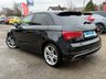 USED 2013 13 AUDI A1 1.4 TFSI S line Sportback 5dr Petrol S Tronic Euro 5 (s/s) (122 ps) Finished in BRILLIANT BLACK with contrasting EBONY Part Leather trim. This premium badge small hatch is fun and great to drive. Features include, Sat Nav, Part Leather, B/Tooth, Park sensors, Air Con, and much more. AUDI Dealer serviced at 19234 miles, 38697 miles, 41865 miles, 56657 miles, 69216 miles, 72379 miles and on arrival at 96949 miles.
