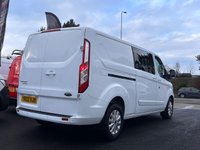 USED 2022 22 FORD TRANSIT CUSTOM 2.0 320 EcoBlue Limited Crew Van Double Cab 5dr Diesel Manual L2 H1 Euro 6 (s/s) (6 Seat) (130 ps) HEATED SEATS/CRUISE/CARPLAY/ULEZ