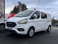 USED 2022 22 FORD TRANSIT CUSTOM 2.0 320 EcoBlue Limited Crew Van Double Cab 5dr Diesel Manual L2 H1 Euro 6 (s/s) (6 Seat) (130 ps) HEATED SEATS/CRUISE/CARPLAY/ULEZ
