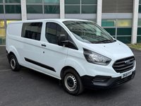 USED 2018 18 FORD TRANSIT CUSTOM 2.0 320 EcoBlue Crew Van Double Cab 5dr Diesel Manual L2 H1 Euro 6 (6 Seat) (130 ps) A/C | BLUETOOTH | HEATED WINDSCREEN