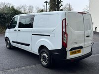 USED 2018 18 FORD TRANSIT CUSTOM 2.0 320 EcoBlue Crew Van Double Cab 5dr Diesel Manual L2 H1 Euro 6 (6 Seat) (130 ps) A/C | BLUETOOTH | HEATED WINDSCREEN