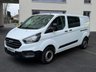 USED 2018 18 FORD TRANSIT CUSTOM 2.0 320 EcoBlue Crew Van Double Cab 5dr Diesel Manual L2 H1 Euro 6 (6 Seat) (130 ps) A/C | BLUETOOTH | HEATED WINDSCREEN