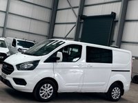 USED 2023 72 FORD TRANSIT CUSTOM 2.0 ECOBLUE DOUBLE CAB CREW VAN L1 H1 - NO VAT 