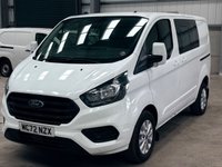 USED 2023 72 FORD TRANSIT CUSTOM 2.0 ECOBLUE DOUBLE CAB CREW VAN L1 H1 - NO VAT 