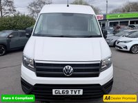 USED 2019 69 VOLKSWAGEN CRAFTER White 2.0 TDI Euro 6 panel van, 133.700 miles, ULEZ compliant, 6-Speed manual, 8in Touchscreen, DAB, Cruise and much more! Plus VAT @ 20%! This 2019 Volkswagen Crafter offers excellent peace of mind with a 3 month warranty and a full 12 months MOT provided on purchase. This particular Crafter is the 2.0 TDI CR35 Trendline FWD MWB Euro 6 model, featuring a robust 2.0 litre diesel engine that produces 138 bhp. The Trendline trim level ensures a comfortable and functional driving experience, enhanced by the Composition Media system which includes DAB+ radio and an 8 inch touch screen with Bluetooth connectivity for seamless phone inte