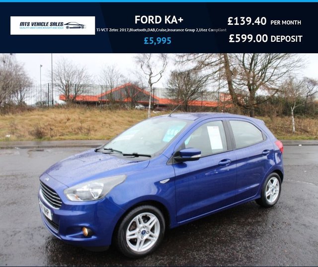 2017 FORD KA+ 2017 1.2 Ti-VCT Zetec 2017,Bluetooth,DAB,Cruise,Insurance Group 2,Ulez Compliant £5,995 photo