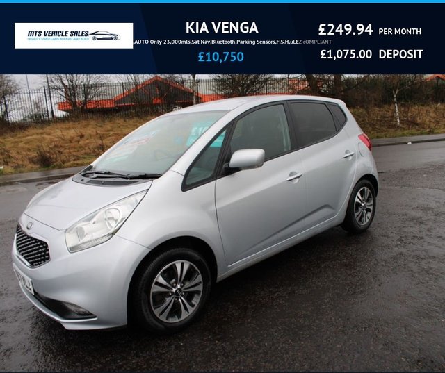 2017 KIA VENGA 2017 1.6 2017,AUTO Only 23,000mls,Sat Nav,Bluetooth,Parking Sensors,F.S.H,Ulez Compliant
