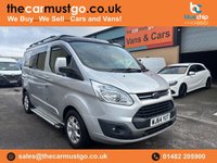 USED 2014 64 FORD TRANSIT CUSTOM 2.2 TDCi 270 Limited CAMPER CONVERSION ! POP TOP - ROCK AND ROLL BED - NO VAT !  We Supply Cars and Vans all over the Uk, with over 20 years experience, and 5 star Google reviews, we have an ever changing stock profile ! We now offer selected cars and vans for a limited time only at a price to go ! Each and every vehicle will have a mechanical check prior to collection and at least 6 months mot. We are based 5 minutes away from Hull train station just of the A63 on Rugby Street in Hull. Simply get in touch or call and see us for more information. Thank youWe are pleased to o