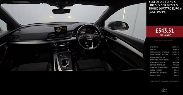 2019 AUDI Q5 2.0 TDI 40 S line SUV 5dr Diesel S Tronic quattro Euro 6 (s/s) (190 ps) - Photo 3