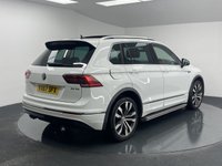 USED 2017 67 VOLKSWAGEN TIGUAN 2.0 TDI R-Line SUV 5dr Diesel DSG Euro 6 (s/s) (150 ps) HUGE SPEC VOLKSWAGEN TIGUAN 2.0 TDI R-LINE FINISHED IN PURE WHITE OF THE HIGHEST QUALITY + SERVICE HISTORY + SLIDING GLASS PANORAMIC ROOF + HEATED FRONT SEATS + DIGITAL DASH + SATELLITE NAVIGATION + REVERSE CAMERA WITH PARK ASSIST + 20IN ALLOY WHEELS + HALF LEATHER INTERIOR + FRONT & REAR PARKING SENSORS + LED HEADLIGHTS + SPORTS SUSPENSION + KEYLESS ENTRY WITH ELECTRIC BOOT + PRIVACY GLASS + DUAL CLIMATE CONTROL + AIR CONDITIONING + BLUETOOTH CONNECTIVITY + IN CAR ENTERTAINMENT