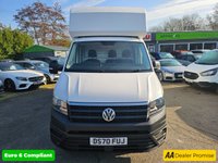 USED 2020 70 VOLKSWAGEN CRAFTER 2.0 TDI Luton, 57,700 miles, FSH, 2 owner, ULEZ Euro 6, 6-Speed Manual, Bluetooth Connectivity, Electric Taillift. +VAT @20%. Boasting exceptionally low mileage for its 2020 registration, this Volkswagen Crafter presents a compelling proposition.  This TDI CR35 Startline RWD LWB Euro 6 (s/s) 2dr model is equipped with a robust 2.0 litre diesel engine delivering a healthy 138 bhp, all while adhering to Euro 6 emissions standards and highlighting its low CO2 output.  For your peace of mind, it comes with a 3 month warranty and a full 12 months MOT will be provided upon purchase.  The interior features the Composition Aud