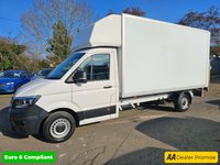 USED 2020 70 VOLKSWAGEN CRAFTER 2.0 TDI Luton, 57,700 miles, FSH, 2 owner, ULEZ Euro 6, 6-Speed Manual, Bluetooth Connectivity, Electric Taillift. +VAT @20%. Boasting exceptionally low mileage for its 2020 registration, this Volkswagen Crafter presents a compelling proposition.  This TDI CR35 Startline RWD LWB Euro 6 (s/s) 2dr model is equipped with a robust 2.0 litre diesel engine delivering a healthy 138 bhp, all while adhering to Euro 6 emissions standards and highlighting its low CO2 output.  For your peace of mind, it comes with a 3 month warranty and a full 12 months MOT will be provided upon purchase.  The interior features the Composition Aud