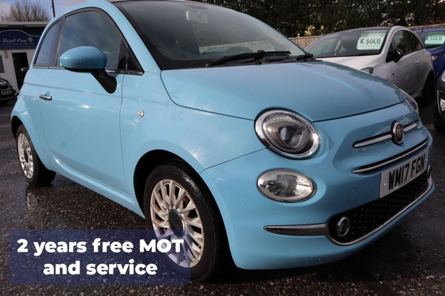 2017 FIAT 500 1.2 Lounge Hatchback 3dr Petrol Manual Euro 6 (s/s) (69 bhp)