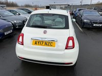 USED 2017 17 FIAT 500 1.2 Eco Petrol, Pop Star, Hatchback, 3 Door, Manual, Euro 6,  FULL 12 MONTH MOT WITH EVERY CAR
