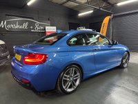 USED 2016 16 BMW 2 SERIES 1.5 218i M Sport Coupe 2dr Petrol Auto Euro 6 (s/s) (136 ps) 2016 BMW 218I M SPORT AUTO - ESTRIL BLUE - 6 SERVICES TO 63K MILES - M SPORT SPOILER - M SPORT BRAKING - SAT NAV - HALF ALCANTARA SEATS - REAR PDC