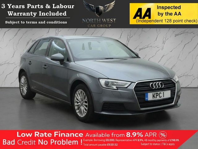 View our Audi A3 1.6 TDI SE Technik Sportback 5dr Diesel Manual Euro 6 (s/s) (116 ps) NATIONWIDE PARTS & LABOUR WARRANTY INCLUDED + 12 MONTHS AA BREAKDOWN FREE