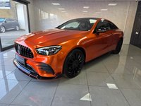 USED 2023 73 MERCEDES-BENZ E-CLASS 2.0 E300dh MHEV AMG Line Night Edition (Premium Plus) Coupe 2dr Diesel Hybrid G-Tronic+ 4MATIC Euro 6 (s/s) (285 ps) WRAPPED IN PAPRIKA ORANGE