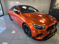 USED 2023 73 MERCEDES-BENZ E-CLASS 2.0 E300dh MHEV AMG Line Night Edition (Premium Plus) Coupe 2dr Diesel Hybrid G-Tronic+ 4MATIC Euro 6 (s/s) (285 ps) WRAPPED IN PAPRIKA ORANGE