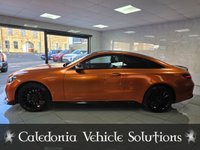 USED 2023 73 MERCEDES-BENZ E-CLASS 2.0 E300dh MHEV AMG Line Night Edition (Premium Plus) Coupe 2dr Diesel Hybrid G-Tronic+ 4MATIC Euro 6 (s/s) (285 ps) WRAPPED IN PAPRIKA ORANGE