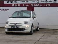 USED 2016 66 FIAT 500 1.2 Lounge Hatchback 3dr Petrol Dualogic Euro 6 (s/s) (69 bhp) 