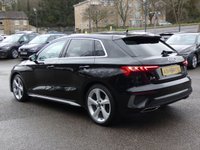 USED 2022 72 AUDI A3 Sportback 1.0 TFSI 30 S line 5d S Tronic 110 S/S SAT NAV, VIRTUAL COCKPIT (DIGITAL DASH), FULL BLACK LEATHER UPHOLSTERY, WIRELESS APPLE CARPLAY / ANDROID AUTO, REAR PARKING SENSORS, DAB RADIO, BLUETOOTH PHONE & MUSIC, 2x USB C PORTS, PRIVACY GLASS, S TRONIC AUTOMATIC, LED LIGHTS WITH DAYTIME RUNNING LIGHTS, 18 INCH ALLOYS, ELECTRIC FOLDING MIRRORS, CRUISE CONTROL & SPEED LIMITER, RAIN & LIGHT SENSORS, KEYLESS START, VOICE CONTROL, DRIVE SELECT, CLIMATE CONTROL, LANE DEPARTURE WARNING, 1 OWNER, SERVICE HISTORY