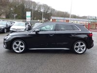 USED 2022 72 AUDI A3 Sportback 1.0 TFSI 30 S line 5d S Tronic 110 S/S SAT NAV, VIRTUAL COCKPIT (DIGITAL DASH), FULL BLACK LEATHER UPHOLSTERY, WIRELESS APPLE CARPLAY / ANDROID AUTO, REAR PARKING SENSORS, DAB RADIO, BLUETOOTH PHONE & MUSIC, 2x USB C PORTS, PRIVACY GLASS, S TRONIC AUTOMATIC, LED LIGHTS WITH DAYTIME RUNNING LIGHTS, 18 INCH ALLOYS, ELECTRIC FOLDING MIRRORS, CRUISE CONTROL & SPEED LIMITER, RAIN & LIGHT SENSORS, KEYLESS START, VOICE CONTROL, DRIVE SELECT, CLIMATE CONTROL, LANE DEPARTURE WARNING, 1 OWNER, SERVICE HISTORY