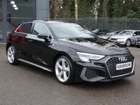 USED 2022 72 AUDI A3 Sportback 1.0 TFSI 30 S line 5d S Tronic 110 S/S SAT NAV, VIRTUAL COCKPIT (DIGITAL DASH), FULL BLACK LEATHER UPHOLSTERY, WIRELESS APPLE CARPLAY / ANDROID AUTO, REAR PARKING SENSORS, DAB RADIO, BLUETOOTH PHONE & MUSIC, 2x USB C PORTS, PRIVACY GLASS, S TRONIC AUTOMATIC, LED LIGHTS WITH DAYTIME RUNNING LIGHTS, 18 INCH ALLOYS, ELECTRIC FOLDING MIRRORS, CRUISE CONTROL & SPEED LIMITER, RAIN & LIGHT SENSORS, KEYLESS START, VOICE CONTROL, DRIVE SELECT, CLIMATE CONTROL, LANE DEPARTURE WARNING, 1 OWNER, SERVICE HISTORY