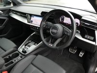 USED 2022 72 AUDI A3 Sportback 1.0 TFSI 30 S line 5d S Tronic 110 S/S SAT NAV, VIRTUAL COCKPIT (DIGITAL DASH), FULL BLACK LEATHER UPHOLSTERY, WIRELESS APPLE CARPLAY / ANDROID AUTO, REAR PARKING SENSORS, DAB RADIO, BLUETOOTH PHONE & MUSIC, 2x USB C PORTS, PRIVACY GLASS, S TRONIC AUTOMATIC, LED LIGHTS WITH DAYTIME RUNNING LIGHTS, 18 INCH ALLOYS, ELECTRIC FOLDING MIRRORS, CRUISE CONTROL & SPEED LIMITER, RAIN & LIGHT SENSORS, KEYLESS START, VOICE CONTROL, DRIVE SELECT, CLIMATE CONTROL, LANE DEPARTURE WARNING, 1 OWNER, SERVICE HISTORY