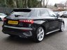 USED 2022 72 AUDI A3 Sportback 1.0 TFSI 30 S line 5d S Tronic 110 S/S SAT NAV, VIRTUAL COCKPIT (DIGITAL DASH), FULL BLACK LEATHER UPHOLSTERY, WIRELESS APPLE CARPLAY / ANDROID AUTO, REAR PARKING SENSORS, DAB RADIO, BLUETOOTH PHONE & MUSIC, 2x USB C PORTS, PRIVACY GLASS, S TRONIC AUTOMATIC, LED LIGHTS WITH DAYTIME RUNNING LIGHTS, 18 INCH ALLOYS, ELECTRIC FOLDING MIRRORS, CRUISE CONTROL & SPEED LIMITER, RAIN & LIGHT SENSORS, KEYLESS START, VOICE CONTROL, DRIVE SELECT, CLIMATE CONTROL, LANE DEPARTURE WARNING, 1 OWNER, SERVICE HISTORY