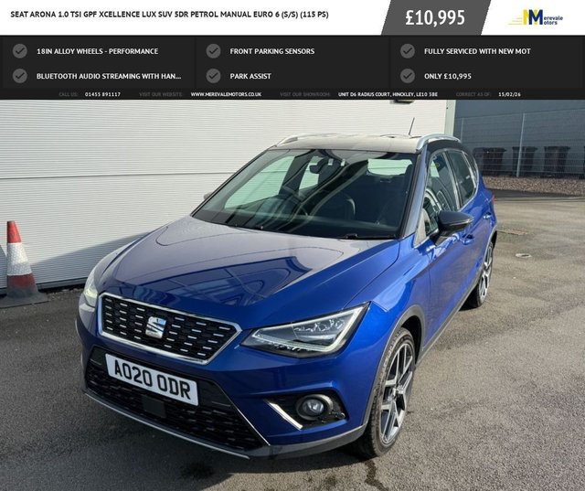 2020 ARONA 1.0 TSI GPF XCELLENCE LUX SUV 5DR PETROL MANUAL EURO 6 S... photo