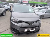 USED 2022 22 TOYOTA PROACE CITY Grey 1.5 BlueHDi Euro 6 panel van, 47,900 miles, ULEZ compliant, 6-Speed manual, 5in Touchscreen, Bluetooth, DAB, Air Conditioning. Plus VAT @ 20%! This 2022 Toyota PROACE CITY Active Short Panel Van SWB Euro 6 (s/s) 5dr boasts a single owner and a recent service in March 2024 at 24,580 miles, ensuring excellent provenance.  Powered by an efficient 1.5L BlueHDi diesel engine, this Euro 6 compliant van offers a compelling fuel economy of 51 mpg and benefits from low CO2 emissions.  The Active trim level includes practical features such as automatic headlights, manual air conditioning for a comfortable cabin, and Bluetooth connectivity for se