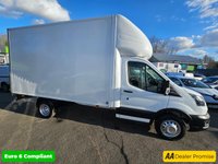 USED 2022 22 FORD TRANSIT White 2.0 350 EcoBlue Euro 6 Luton , 75,000 miles, ULEZ compliant, 6-speed manual, Bluetooth, electric tail lift, Double Rear Wheels. Plus VAT @ 20%! This 2022 Ford Transit 350 Leader van has had only one owner from new, offering a well maintained and reliable option for your business needs.  Powered by a 2.0 litre EcoBlue diesel engine, this Euro 6 compliant model is registered in 2022 and features rear wheel drive for robust performance.  It comes with a 12 month MOT for your peace of mind and boasts a substantial towing weight of 2750 kg.  Inside, you'll find a 4.2 inch monochrome TFT screen with the new SYNC 4 system, including Bluetooth