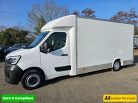 USED 2021 71 RENAULT MASTER White 2.3 dCi Euro 6 Low Loader, 72,000 miles, ULEZ compliant, 6-Speed manual, Bluetooth, DAB, Auto headlights and much more! Final Plus VAT @ 20%! This 2021 Renault Master presents an excellent ownership proposition, having been meticulously maintained by a single owner from new. This Business Platform Cab variant, with its 2.3 litre dCi diesel engine producing a robust 133 bhp, is a Euro 6 compliant model, ensuring efficient performance. It comes with a full service history, guaranteeing its upkeep, and will be supplied with a fresh 12 months MOT for your peace of mind. For your entertainment and connectivity needs, the Master is equipped
