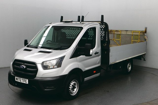 View our Ford Transit 2.0 350 EcoBlue Leader RWD 130 BHP L4 Dropside Lorry Euro 6 ULEZ Compliant