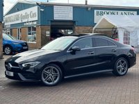 USED 2021 21 MERCEDES-BENZ CLA 1.3 CLA250e 15.6kWh AMG Line (Premium Plus) Coupe 4dr Cosmos Black Petrol Plug-in Hybrid 8G-DCT Euro 6 (s/s) (218 ps) BEAUTIFUL CLA PANORAMIC TILT & SLIDE SUNROOF HEATED LEATHER APPLE CARPLAY AMG ALLOY WHEELS