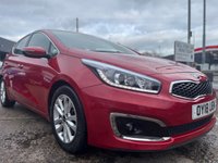 USED 2018 18 KIA CEED 1.6 GDi 2 Hatchback 5dr Petrol Manual Euro 6 (s/s) (133 bhp) LOW MILES 19K + SAT NAV + FSH + CARPLAY + HD CAMERA + AC