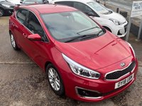 USED 2018 18 KIA CEED 1.6 GDi 2 Hatchback 5dr Petrol Manual Euro 6 (s/s) (133 bhp) LOW MILES 19K + SAT NAV + FSH + CARPLAY + HD CAMERA + AC