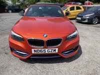 USED 2015 65 BMW 2 SERIES 2.0 218d Sport Convertible 2dr Diesel Manual Euro 6 (s/s) (150 ps) FULL BMW SERVICE + AMAZING CAR ! !