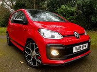 USED 2019 19 VOLKSWAGEN UP! 1.0 TSI up! GTI Hatchback 3dr Petrol Manual Euro 6 (s/s) (115 ps) ELDERLY GENTLEMAN LAST OWNED WITH ONLY 38,500 MILES AND FULL VW SPECIALIST SERVICE HISTORY//PANORAMIC GLASS ROOF//CRUISE CONTROL//BEATS MUSIC//REAR PARK ASSIST//ARM-REST//ELBOW PADS ON DOORS//HALIGEN HEADLAMPS//X4 NEW 205 TYRES//NEW CAMBELT AND NEW FRONT  BRAKE PADS AND DISCS 5,000 MILES AGO//STUNNING CONDTION INSIDE AND OUT Euro 6 (s/s) (115 ps) ELDERLY GENTLEMAN LAST OWNED WITH ONLY 38,500 MILES AND FULL VW SPECIALIST SERVICE HISTORY//PANORAMIC GLASS ROOF//CRUISE CONTROL//BEATS MUSIC//REAR PARK ASSIST//ARM-REST//ELBOW PADS ON DOORS//HALIGEN HEADLAMPS//X4 NEW 205 TYRES//NEW CAMBELT/// AND NEW FRONT  BRAKE PADS AND DISCS 5,000 MILES AGO//HEATED SEATS//STUNNING CONDTION INSIDE AND OUT