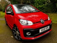 USED 2019 19 VOLKSWAGEN UP! 1.0 TSI up! GTI Hatchback 3dr Petrol Manual Euro 6 (s/s) (115 ps) ELDERLY GENTLEMAN LAST OWNED WITH ONLY 38,500 MILES AND FULL VW SPECIALIST SERVICE HISTORY//PANORAMIC GLASS ROOF//CRUISE CONTROL//BEATS MUSIC//REAR PARK ASSIST//ARM-REST//ELBOW PADS ON DOORS//HALIGEN HEADLAMPS//X4 NEW 205 TYRES//NEW CAMBELT AND NEW FRONT  BRAKE PADS AND DISCS 5,000 MILES AGO//STUNNING CONDTION INSIDE AND OUT Euro 6 (s/s) (115 ps) ELDERLY GENTLEMAN LAST OWNED WITH ONLY 38,500 MILES AND FULL VW SPECIALIST SERVICE HISTORY//PANORAMIC GLASS ROOF//CRUISE CONTROL//BEATS MUSIC//REAR PARK ASSIST//ARM-REST//ELBOW PADS ON DOORS//HALIGEN HEADLAMPS//X4 NEW 205 TYRES//NEW CAMBELT/// AND NEW FRONT  BRAKE PADS AND DISCS 5,000 MILES AGO//HEATED SEATS//STUNNING CONDTION INSIDE AND OUT