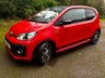 USED 2019 19 VOLKSWAGEN UP! 1.0 TSI up! GTI Hatchback 3dr Petrol Manual Euro 6 (s/s) (115 ps) ELDERLY GENTLEMAN LAST OWNED WITH ONLY 38,500 MILES AND FULL VW SPECIALIST SERVICE HISTORY//PANORAMIC GLASS ROOF//CRUISE CONTROL//BEATS MUSIC//REAR PARK ASSIST//ARM-REST//ELBOW PADS ON DOORS//HALIGEN HEADLAMPS//X4 NEW 205 TYRES//NEW CAMBELT AND NEW FRONT  BRAKE PADS AND DISCS 5,000 MILES AGO//STUNNING CONDTION INSIDE AND OUT Euro 6 (s/s) (115 ps) ELDERLY GENTLEMAN LAST OWNED WITH ONLY 38,500 MILES AND FULL VW SPECIALIST SERVICE HISTORY//PANORAMIC GLASS ROOF//CRUISE CONTROL//BEATS MUSIC//REAR PARK ASSIST//ARM-REST//ELBOW PADS ON DOORS//HALIGEN HEADLAMPS//X4 NEW 205 TYRES//NEW CAMBELT/// AND NEW FRONT  BRAKE PADS AND DISCS 5,000 MILES AGO//HEATED SEATS//STUNNING CONDTION INSIDE AND OUT