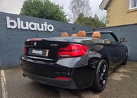 USED 2017 67 BMW 2 SERIES 1.5 218i M Sport Convertible 2dr Petrol Auto Euro 6 (s/s) (136 ps) Climate control A/C, Tan leather interior, M Sport Plus, Harmon Kardon Sound System, Folding Wingmirrors, Wireless Charging, Apple Carplay, Rear Parking Camera, Satellite navigation, Bluetooth, Voice control, USB input, Keyless drive, Auto wipers, Different drive modes, DAB radio, Front + Rear parking sensors, Auto headlights.