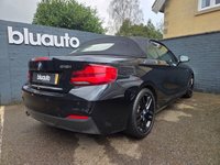 USED 2017 67 BMW 2 SERIES 1.5 218i M Sport Convertible 2dr Petrol Auto Euro 6 (s/s) (136 ps) Climate control A/C, Tan leather interior, M Sport Plus, Harmon Kardon Sound System, Folding Wingmirrors, Wireless Charging, Apple Carplay, Rear Parking Camera, Satellite navigation, Bluetooth, Voice control, USB input, Keyless drive, Auto wipers, Different drive modes, DAB radio, Front + Rear parking sensors, Auto headlights.