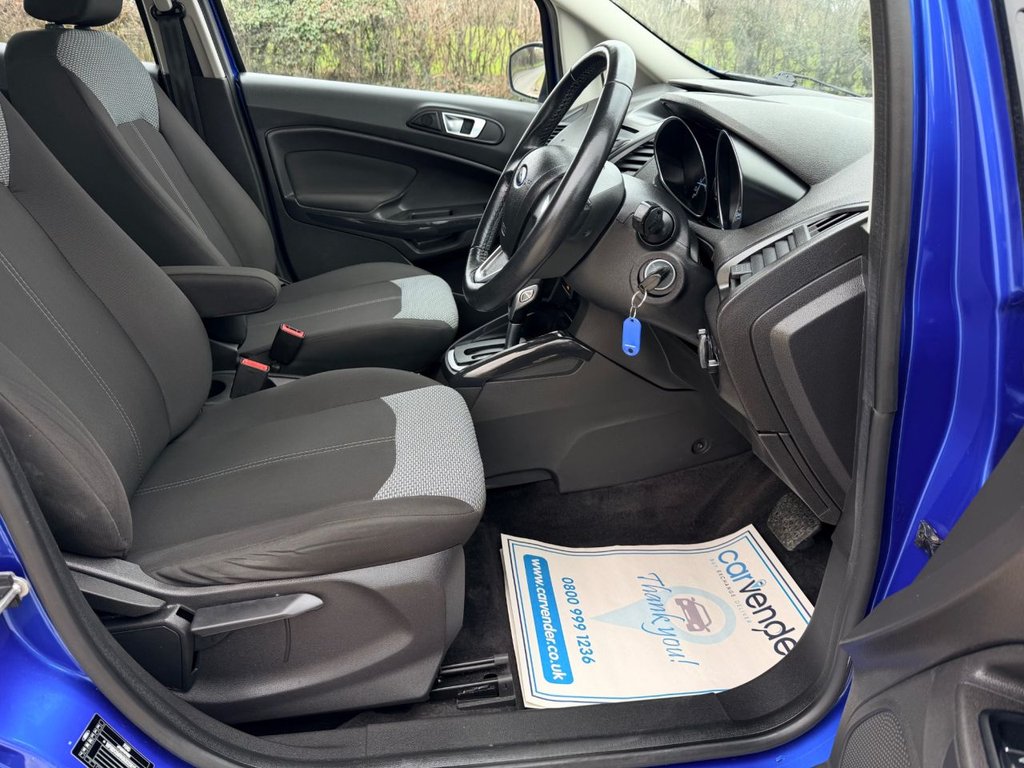 USED 2016 FORD ECOSPORT 1.5 Zetec SUV 5dr Petrol Powershift 2WD Euro 5 (112 ps) 4 Services|Sensors|Heated seats|