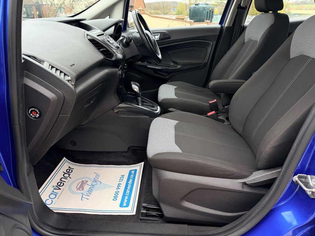 USED 2016 FORD ECOSPORT 1.5 Zetec SUV 5dr Petrol Powershift 2WD Euro 5 (112 ps) 4 Services|Sensors|Heated seats|